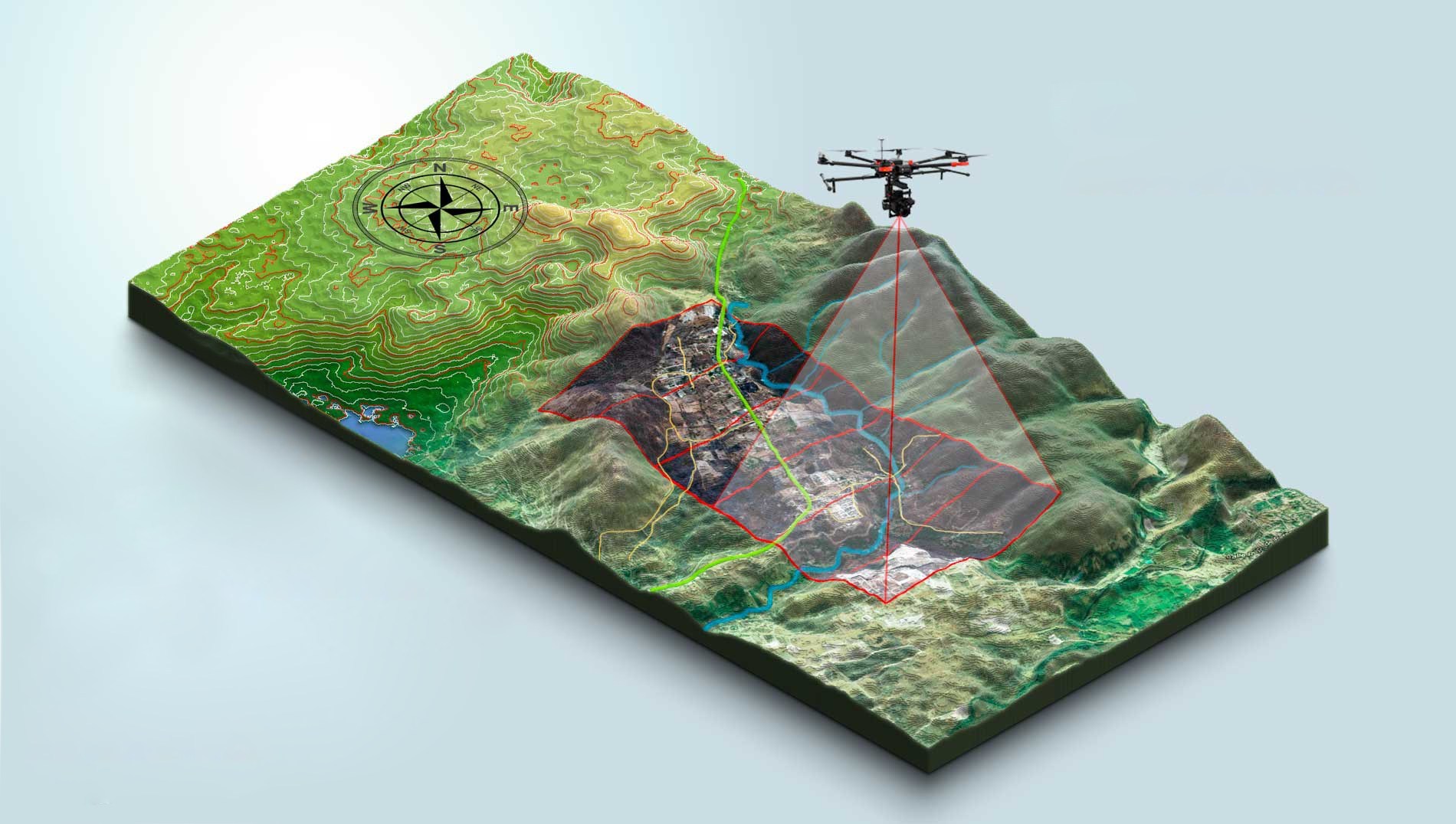 Fotogrametría aérea con drones RTK